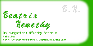 beatrix nemethy business card